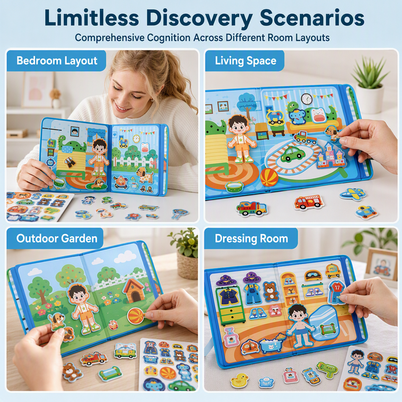 MimoScenes™ – Libro Magnético Plegable con Puzles