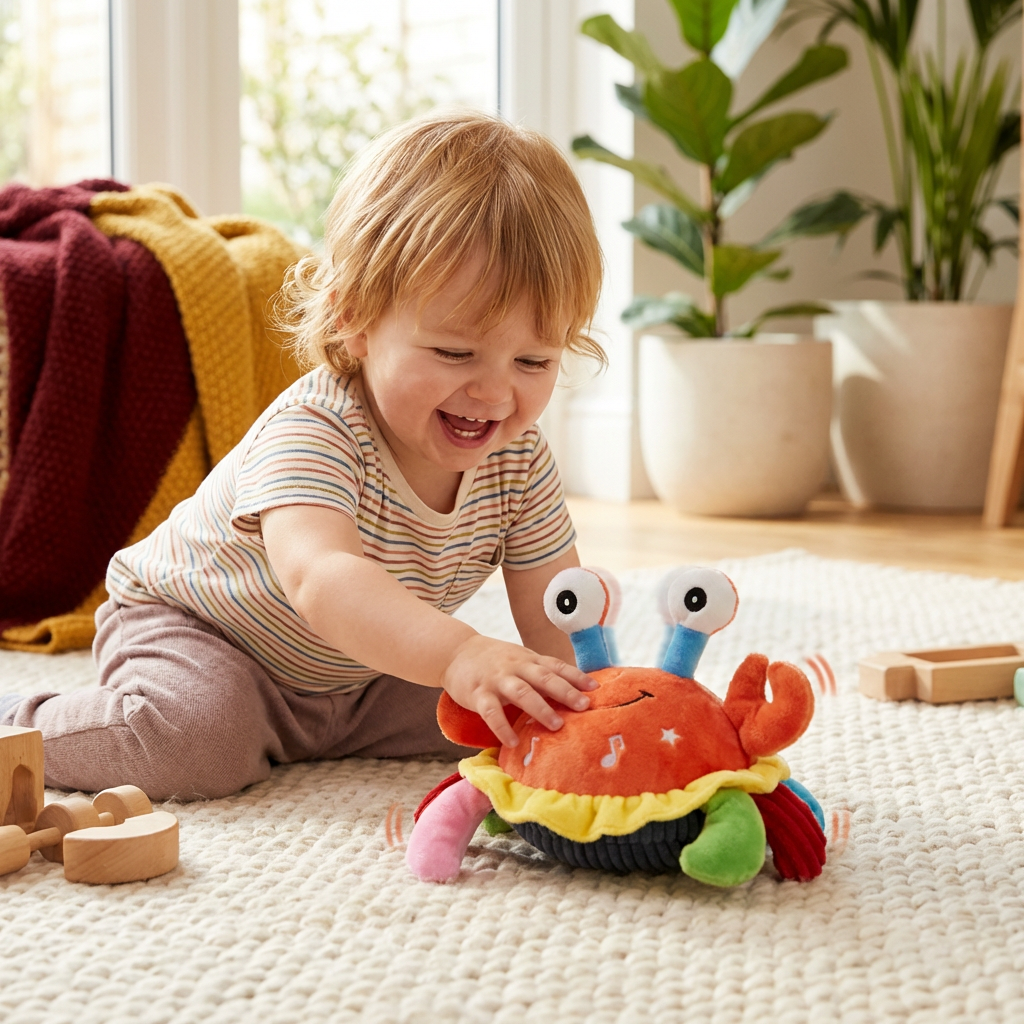MimoCrab™ – Cangrejo Musical Interactivo con Movimiento y Voz