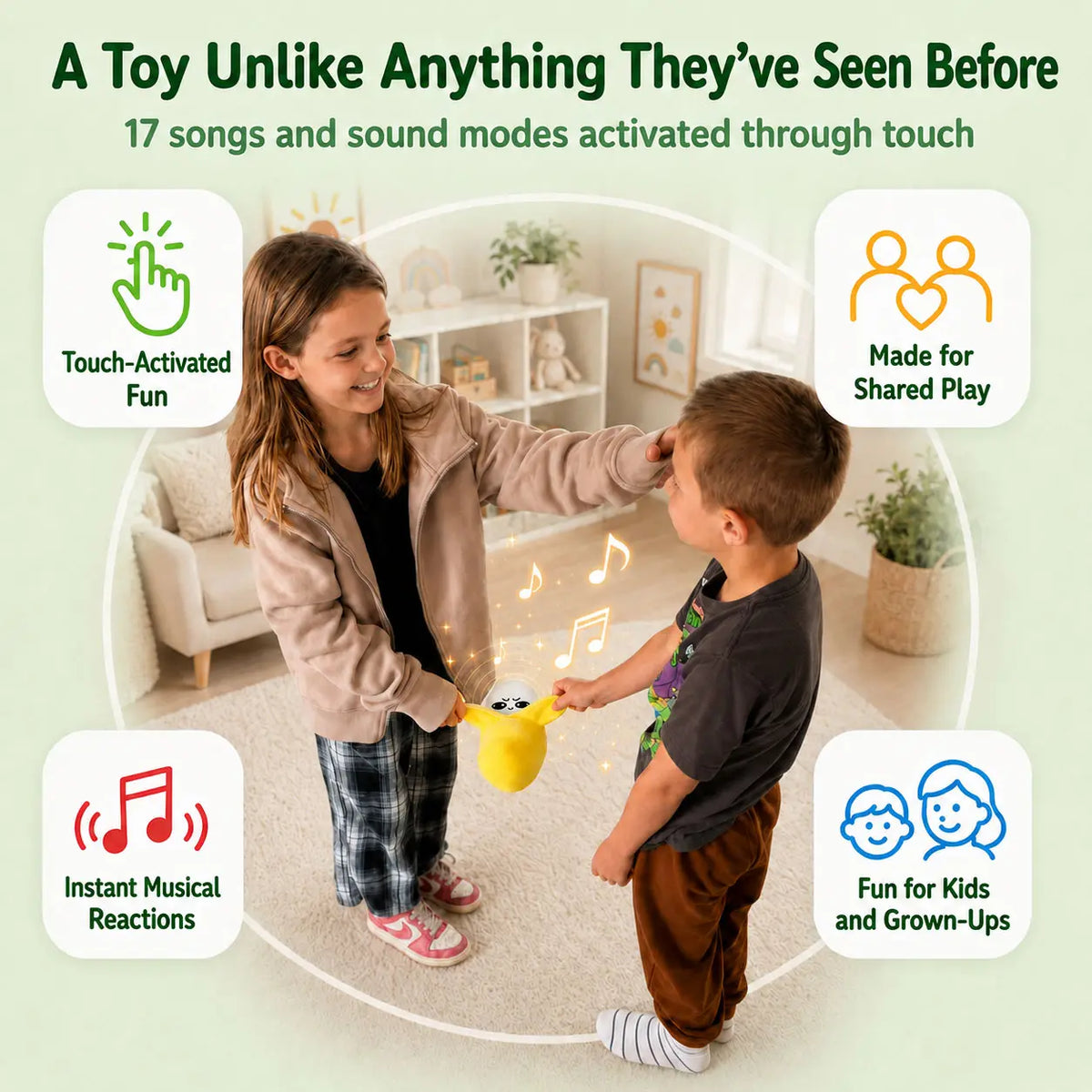 MimoMelody™ – Peluche Musical Sensorial Interactivo