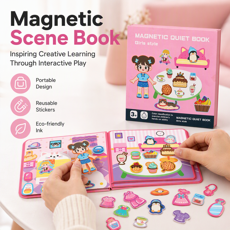 MimoScenes™ – Libro Magnético Plegable con Puzles